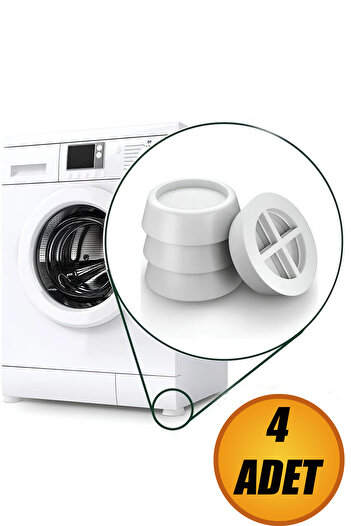 NUBLADO Laundry Dishwasher White Goods Anti-Vibration Riser Stand Feet 4 Pieces.
