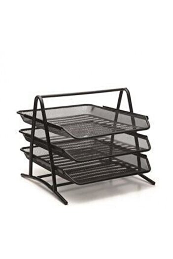 Mas 3-piece Metal Black Bion Document Shelf