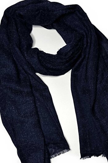 Kravatkolik Unisex Navy Blue Plain Shawl Cashew - K635