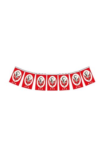 Vatan Medium Size Stringed Paper Atatürklı Flag 12x8Cm 50 Li Vt808