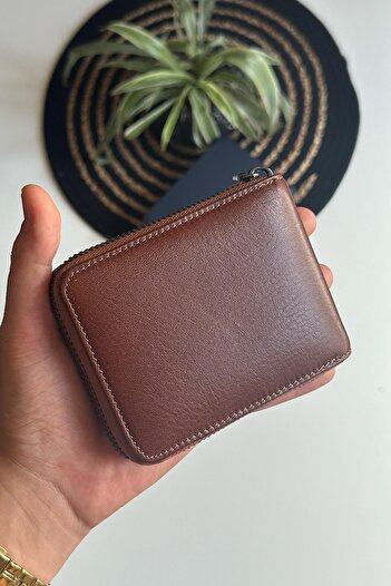 La La'Graccio Paris Paris Lancy Men's Zippered Rfid Protection Sole Pickled Leather Wallet