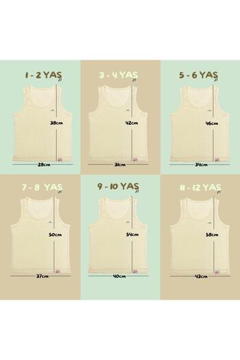 Woolnat Merino Wool Unisex Khaki Thick Children's Tank Top
