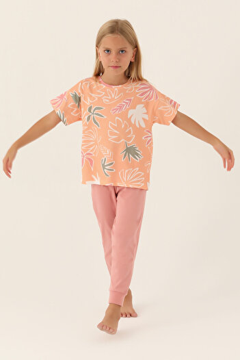 Rolypoly Girl's Turncu Pajama Set