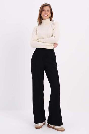 ALLDAY Black-Luminous Wide-Leg Pants