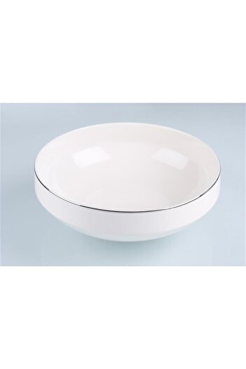 Mikasa Moor Modern Silver Salad Bowl 23x8cm