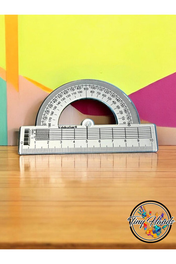 tiny hands 10cm Protractor Drawing Ruler - Plastic Conductive Ruler