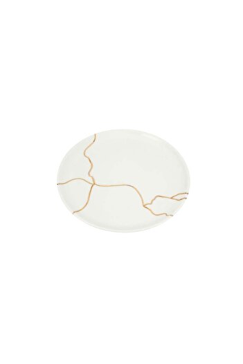 Porland Spirits Gold Gilt Flat Plate 20cm