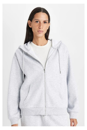 DeFacto Grey Melange Women's Cardigan - C1809Ax