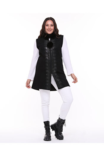 KARAMEŞE Showcase Women's Wedding Rhinestone Vest 925-3