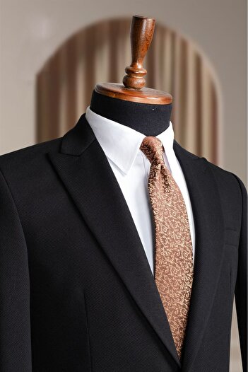 MODA DİNA Black Italian Style Slim Fit Classic Men's Blazer Jacket