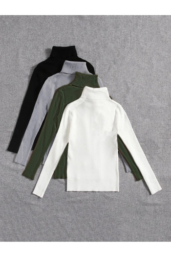 Buteks New Army Khaki Premium Cotton - Turtleneck Slimfit Sweater