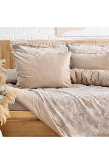 Schafer Home Premium Comfort Çift Kişilik Nevresim Takımı 6 Parça-Ekru