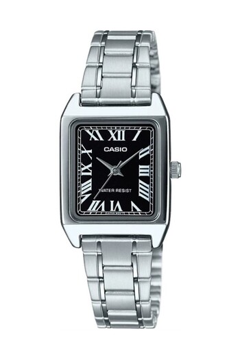 Casio Silver Color Women's Wristwatch with Black Cord