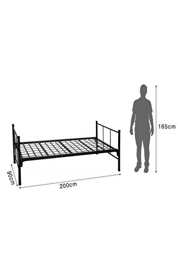 Mahmayi Ocel 506 Single Bed Metal Frame for Home Living Room, No Box Spring Needed