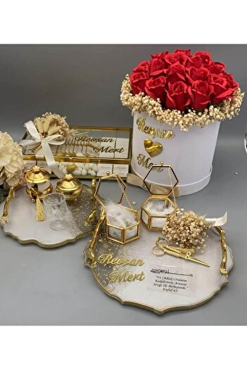 gifthomeshop Kız Isteme Çikolatası, Nişan Çikolatası, 4 lü Set