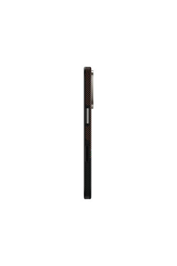 Benks iPhone 16 Pro Max Kılıf Magsafe Özellikli Karbon Fiber Benks Prestige ArmorPro Kevlar Kapak Gold