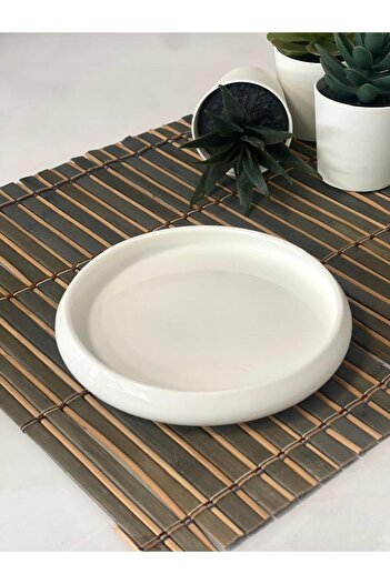 ACAR Bıanco Perla Porcelain Round Plate 14.2x2.3 Cm