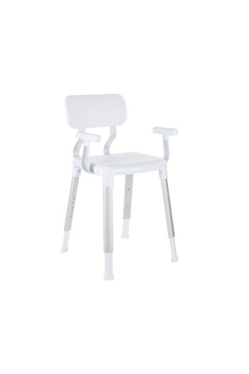 Prima Nova Non Slip Legs Bathroom Stool with Back and Arm Support