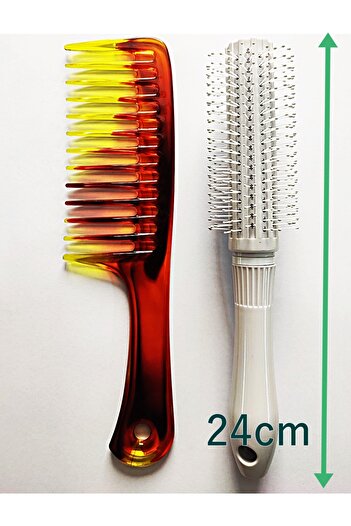 gaman 2Pcs Wide Toothed Antistatic Hair Lightener Comb & Blow Dryer Comb Set - Barber Comb - Women Men Compatible