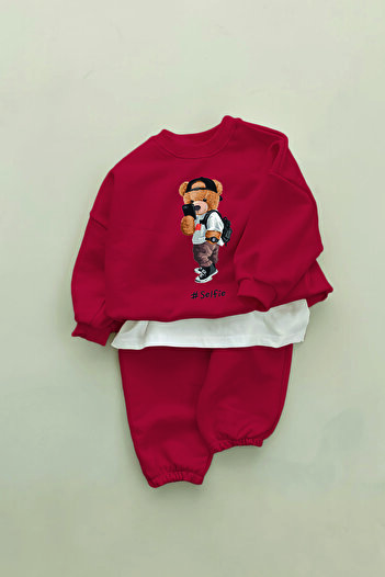 ADABEBEK New Season Selfie Bear 2-Piece Baby Suit 22577