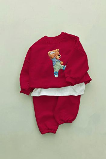 ADABEBEK New Season Kite Bear Printed 2-Piece Baby Set 11038