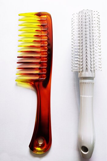 gaman 2Pcs Wide Toothed Antistatic Hair Lightener Comb & Blow Dryer Comb Set - Barber Comb - Women Men Compatible