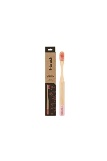 TBRUSH T-Brush Bamboo Pink Children's Toothbrush