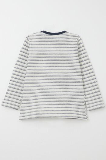 Breeze 9 Months-3 Years Baby Boy Long Sleeve Placket T-Shirt - Ecru
