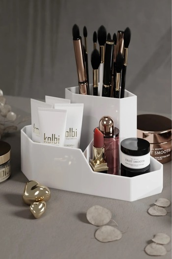 Bayev Lv140 Model White Makeup Organizer - Γωνιακό Τρίγωνο και Επιτραπέζιο Organizer