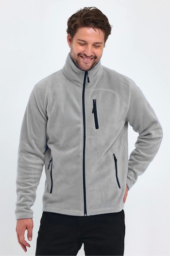 BASTI0 Unisex Men's Women's Outdoor Pocket Full Zipper Fleece