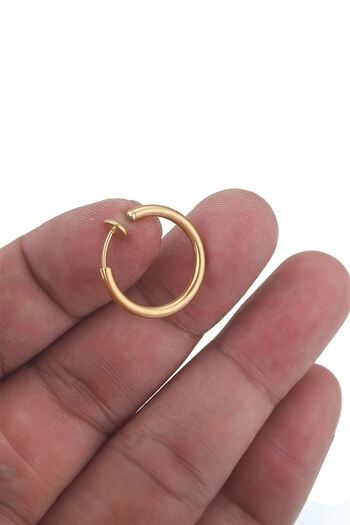 Chavin 16 mm 2 Adet Çelik Gold Deliksiz Kulaklar İçin Kapama Küpe ev25sr-16