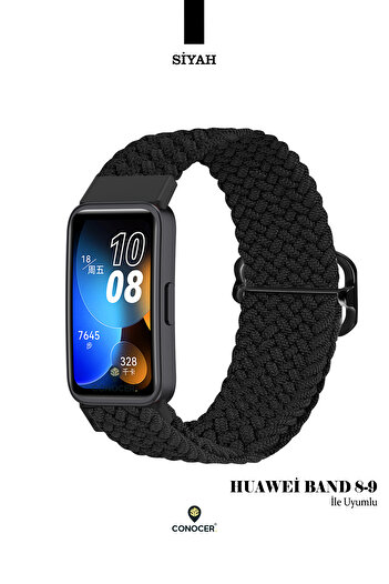 CONOCER New Design Microfiber Woven Mesh Cord Strap Compatible with Huawei Band 8/9/10