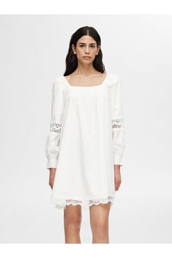 Selected Femme Minikleid Langärmeliges Spitzen