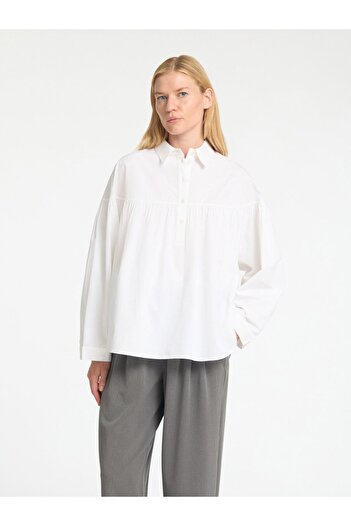 Selected Femme Langarmbluse 100% Baumwoll