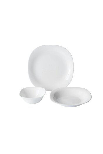 Dania Arcopal Luxury White Square Dinner Set 18 Pieces 6 Persons