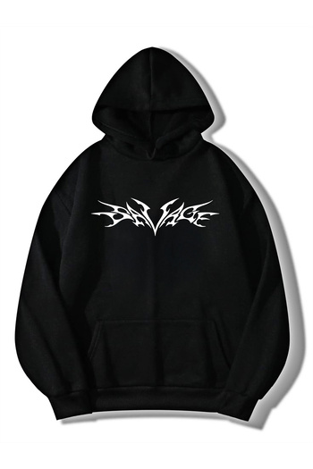 Uniquetex Unisex Vek Φούτερ - Hoodie, Oversize, Savage