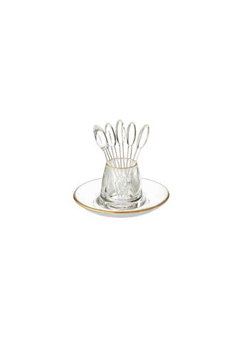 Dania Clear Acrylic Gold Date Fork Holder
