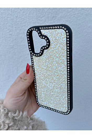OSG iPhone 16 Plus Uyumlu Taşlı Kenarlı Renkli Taşlı İç Yapılı Darbe Emici Ultra Premium Kılıf