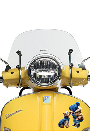 MegaSticker Yorkshire și copil drăguț Autocolant Mașină, Motocicletă, Cască, Laptop, Autocolant pentru geam 14x12 Cm