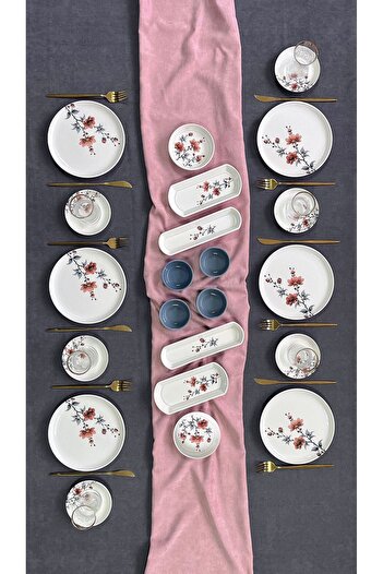 Erbaşlar Luxury Relief 22 Piece Breakfast Set for 6