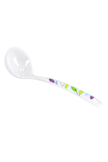 ROYALFORD Melamine Soup Spoons - Serving Spoon Soft Grip Long Handle