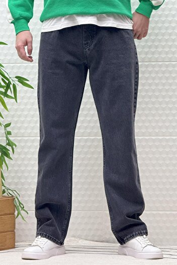 WAFRA Erkek Beli Lastikli Rahat Kullanım Baggy Kot Pantolon