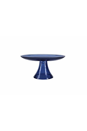 Porland Llina Navy Blue Footed Plate 17cm