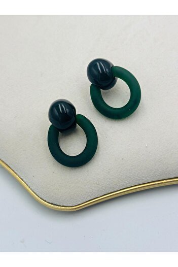 MyladyAccessoriess Green Minimal Design Earrings - Hoop Detail