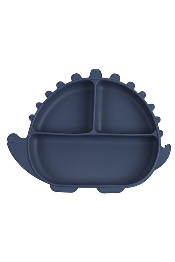 jojobebek Silicone Feeding Set - Food Plate, Bowl, Pacifier Case, Fork-Spoon, Straw, Cup, Bib Dark Blue