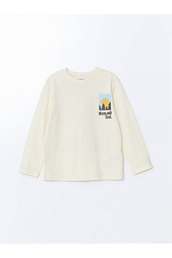 LC Waikiki LCW Kids Crew Neck εμπριμέ μπλουζάκι για αγόρι