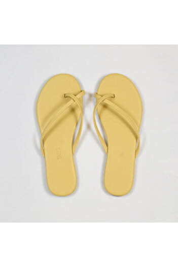 Tkees Women's Yellow Cross Stylish Daily Flip Flops