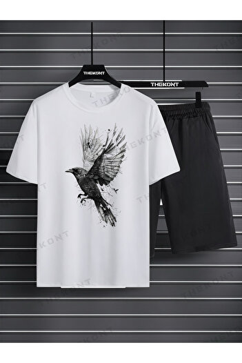 THEKONT Unisex Printed 08 Shorts and T-Shirt Set