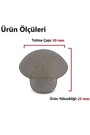 NUBLADO Mobilier Bucătărie Sertar Dulap Ușă Dulap Mâner Mâner Mânere Buton Ciupercă Albă Metal 10 Buc.