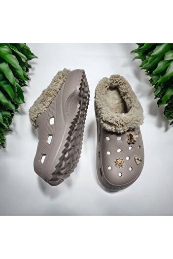AkınalBella Stylish Doctor Nurse Chef Slippers with Fur Inside and Stones